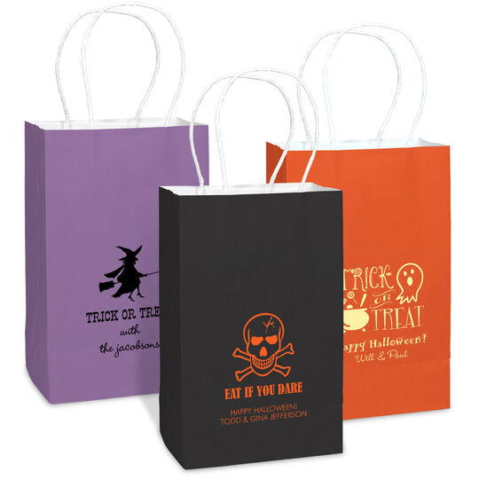 Personalized Medium Twisted Handled Bags for Halloween